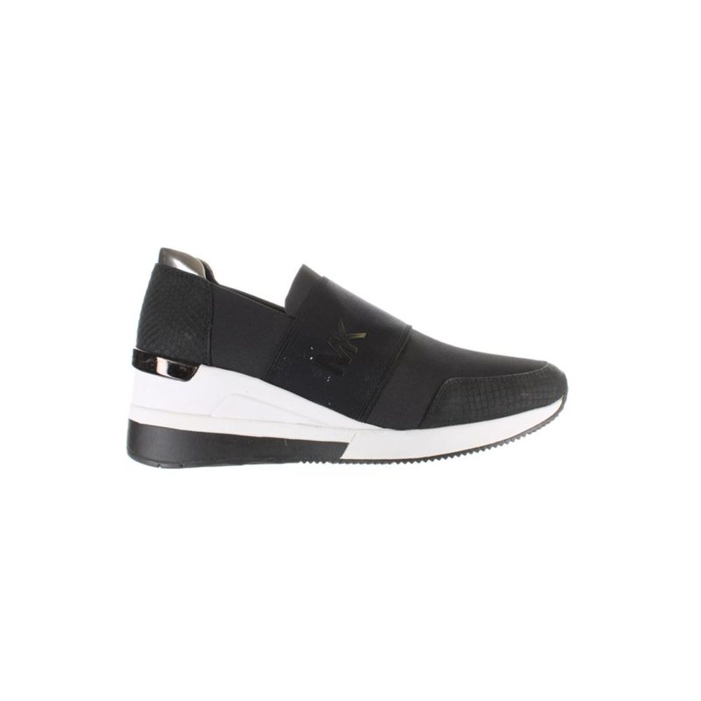 Michael Kors Womens Black Fashion Sneaker Size 10 Medium (B, M)